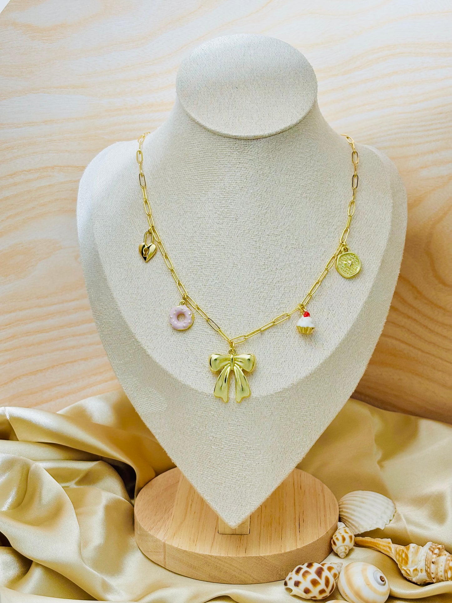 Sugar Bow Charm Necklace