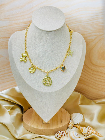 Teddy Travels Charm Necklace