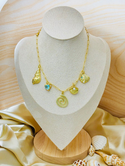 Sea Breeze Charm Necklace