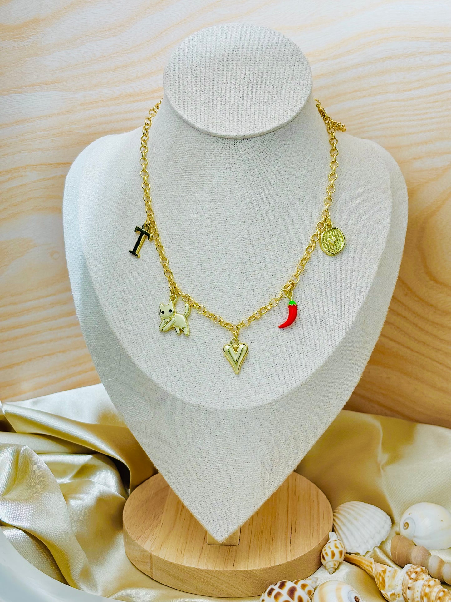 Mohabbat hai Mirchi Charm Necklace