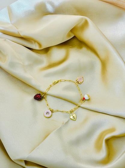 Sweet Lock Charm Bracelet
