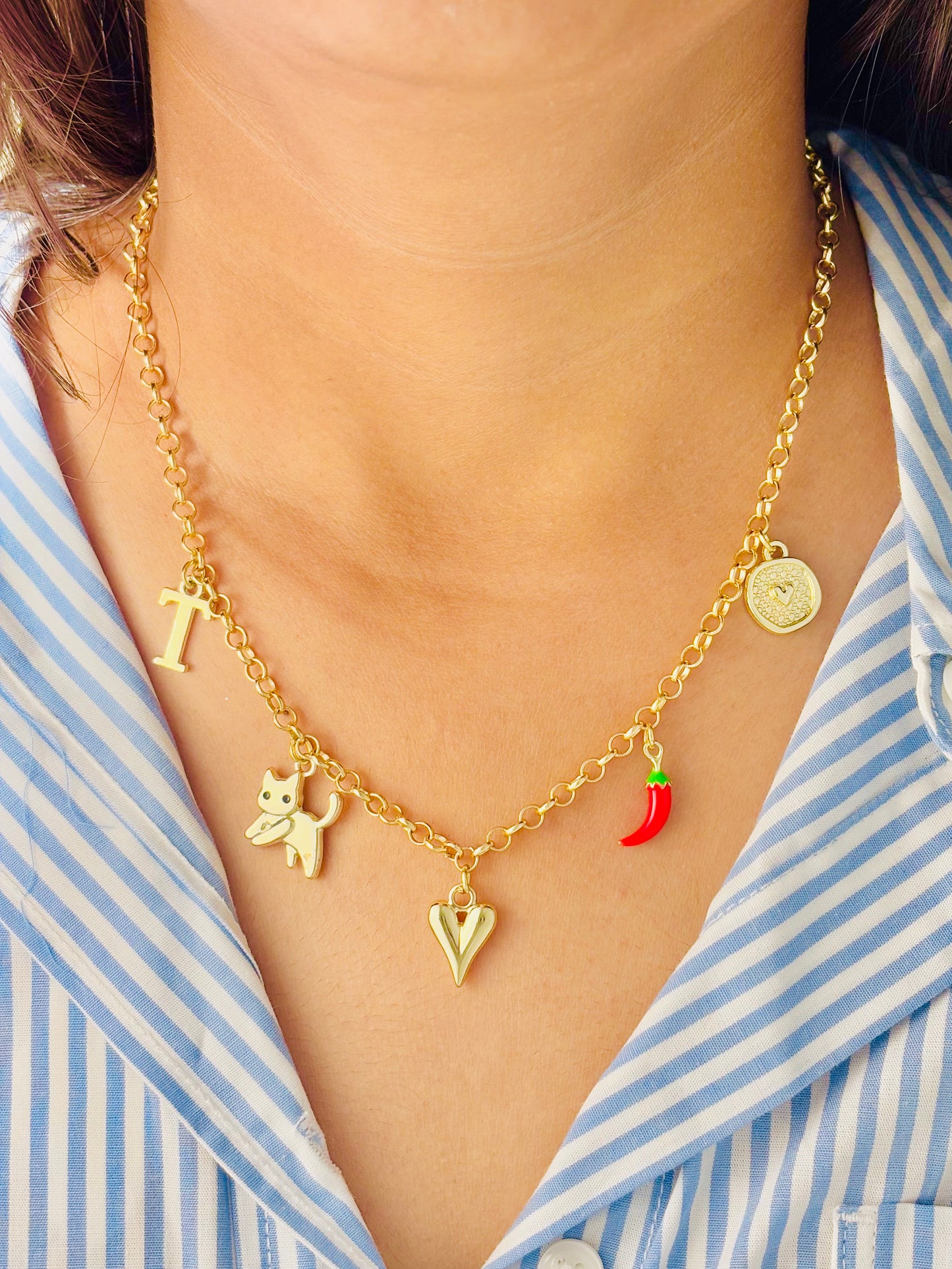 Mohabbat hai Mirchi Charm Necklace