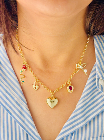 Locked in Love Charm Necklace