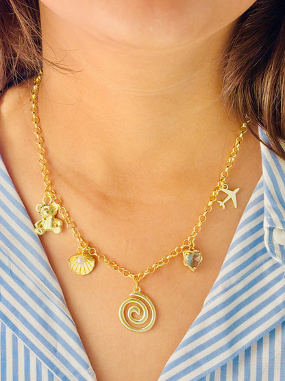 Teddy Travels Charm Necklace