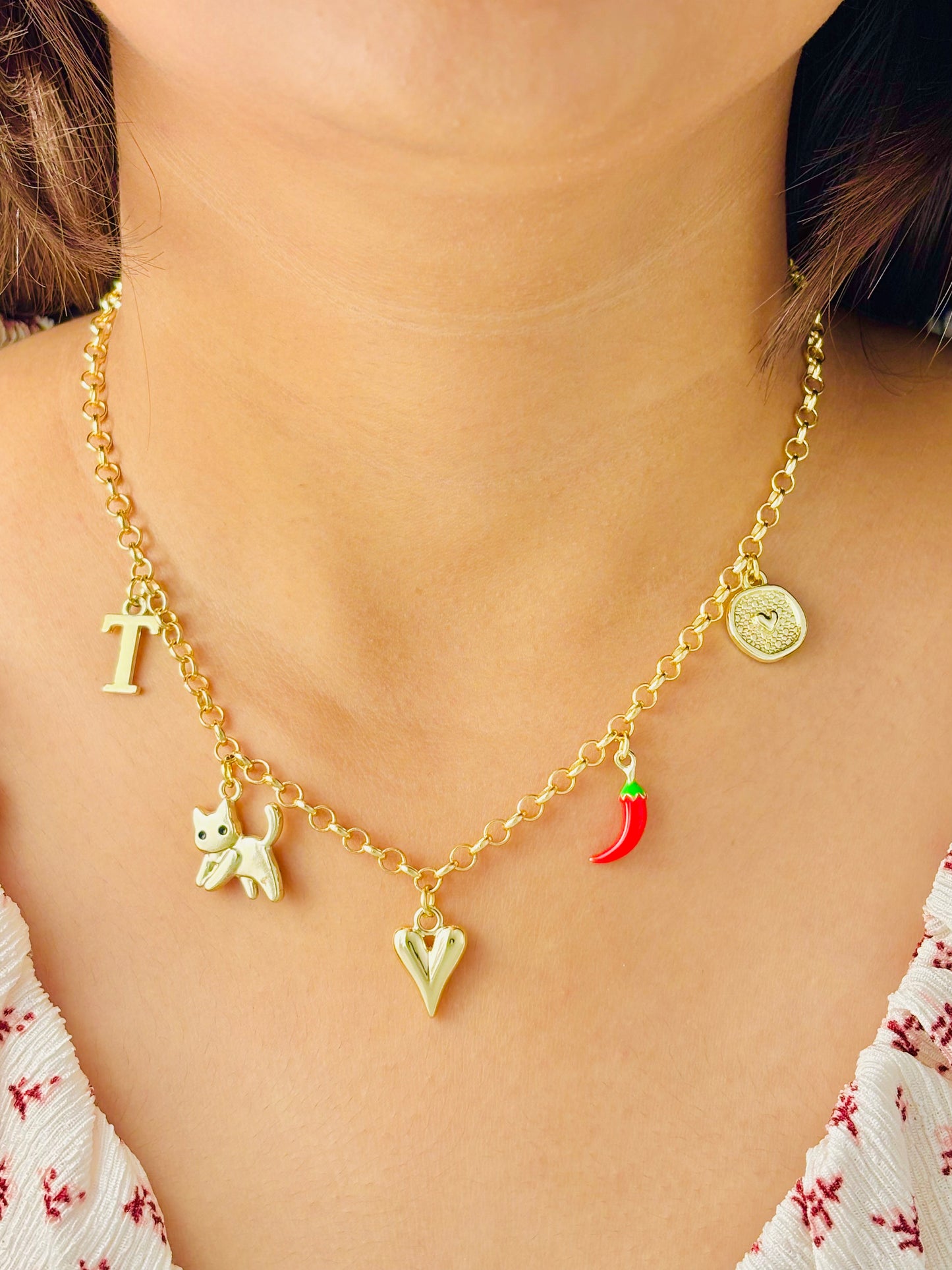 Mohabbat hai Mirchi Charm Necklace