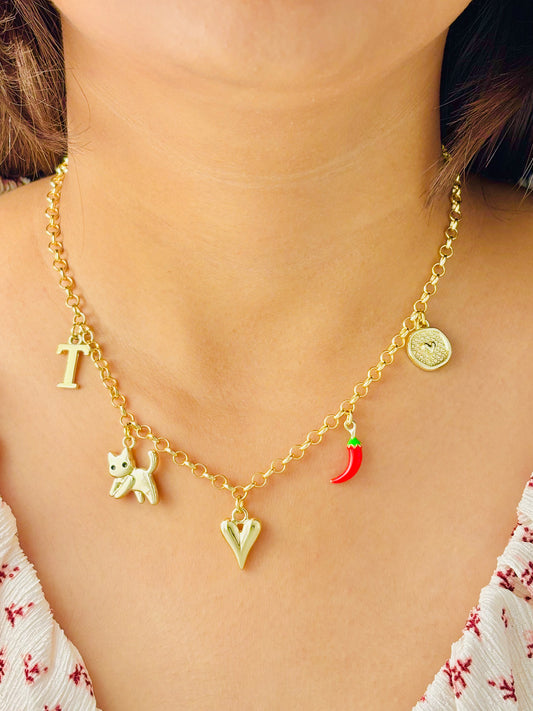 Mohabbat hai Mirchi Charm Necklace